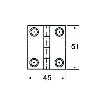 Charnière 1,7mm aveugle