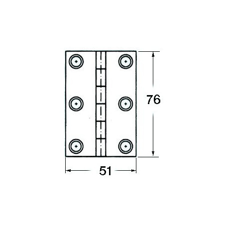 Charnière 1,7mm aveugle