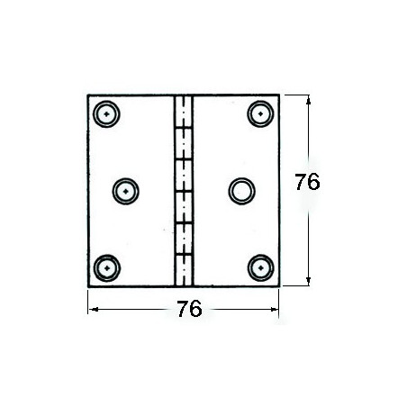 Charnière 1,7mm aveugle