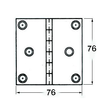 Charnière 1,7mm aveugle