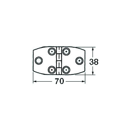 Charnière 1,7mm aveugle