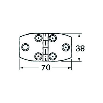 Charnière 1,7mm aveugle