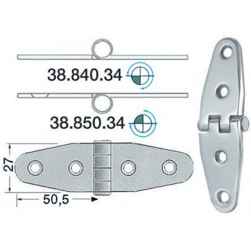 Charnière inox 2 mm 101x27