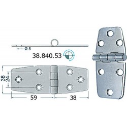Charnière 2,5 mm 97x38