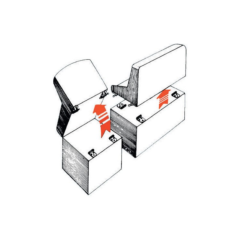 Charnière ressort décrochable 