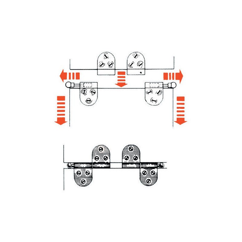 Charnière ressort décrochable 