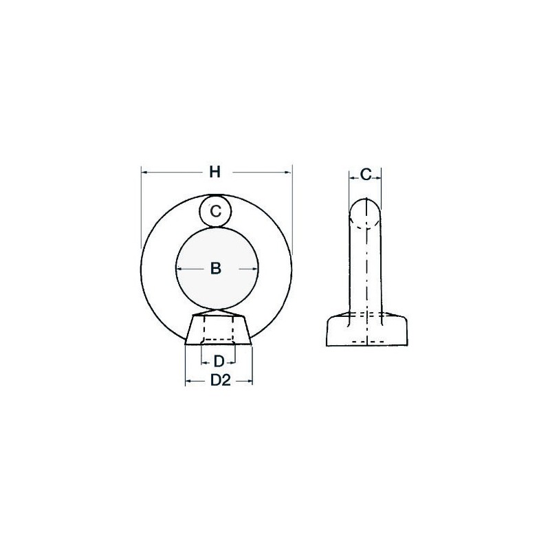 Ecrous à oeil (10 pcs)