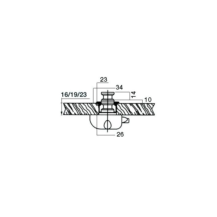 Pommeau laiton chromé
