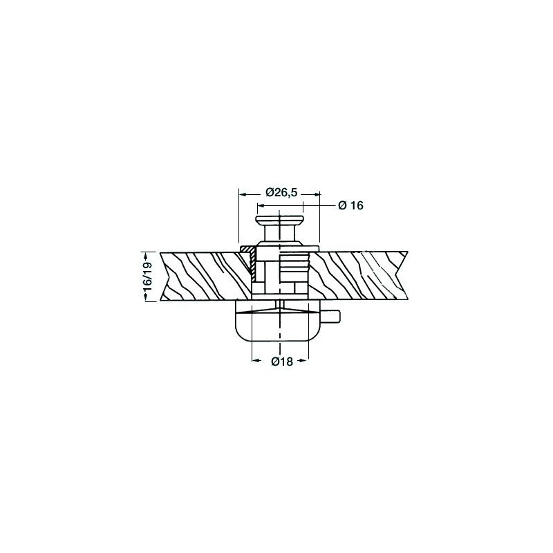 Déclic à bouton "flat" 