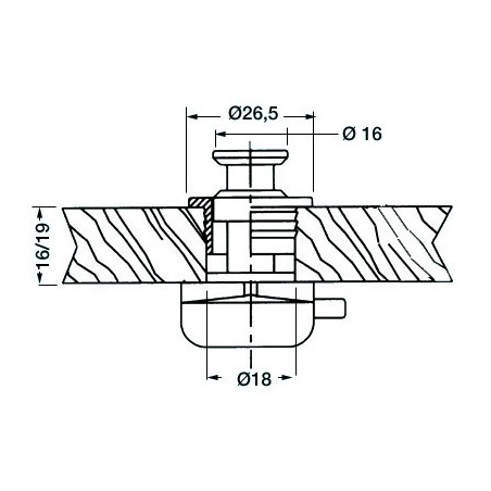 Déclic à bouton "flat" 