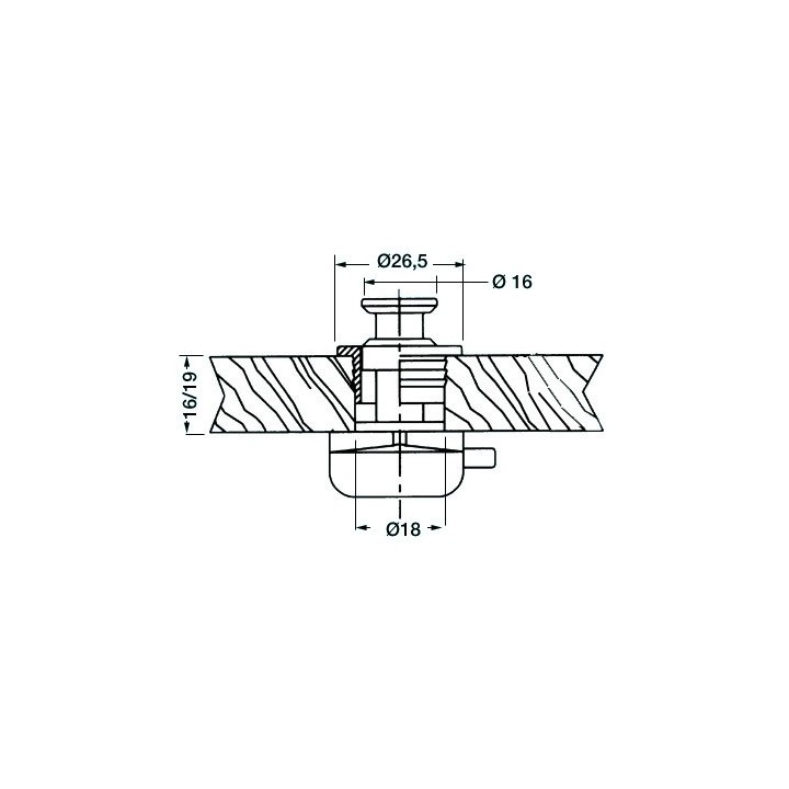 Déclic à bouton "flat" 