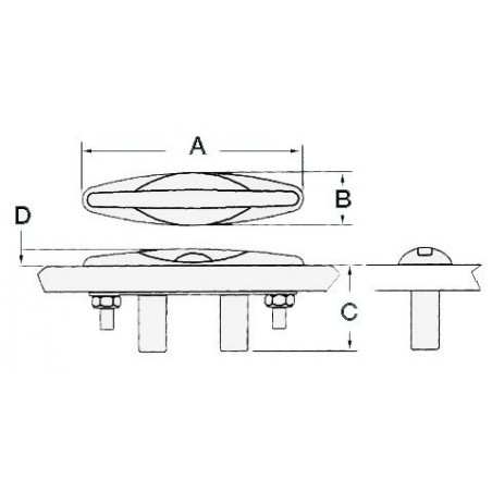 Taquet rétractable moulé