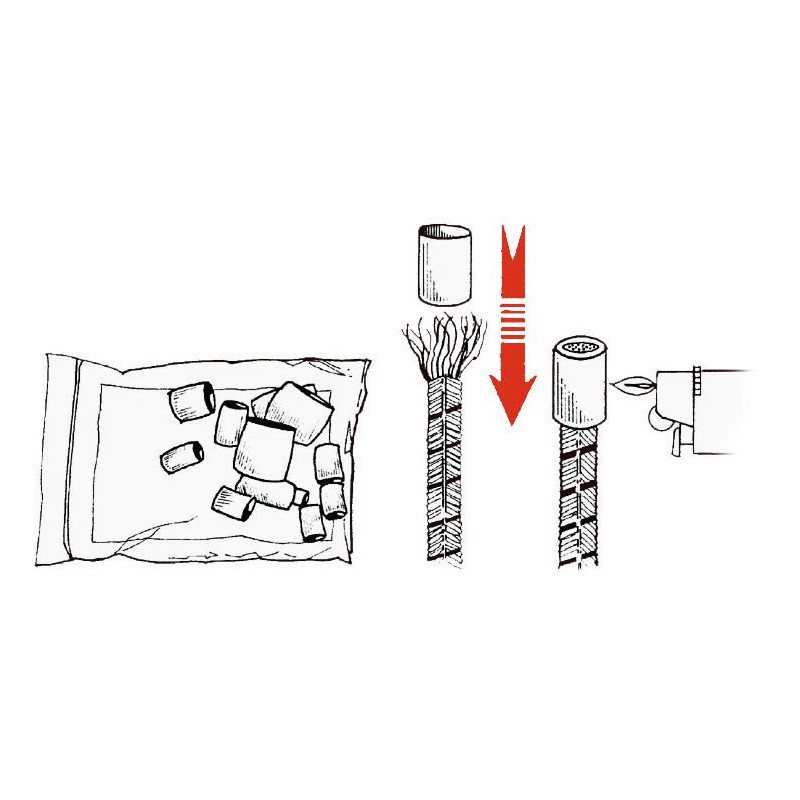 Embouts plastique pour amarres 