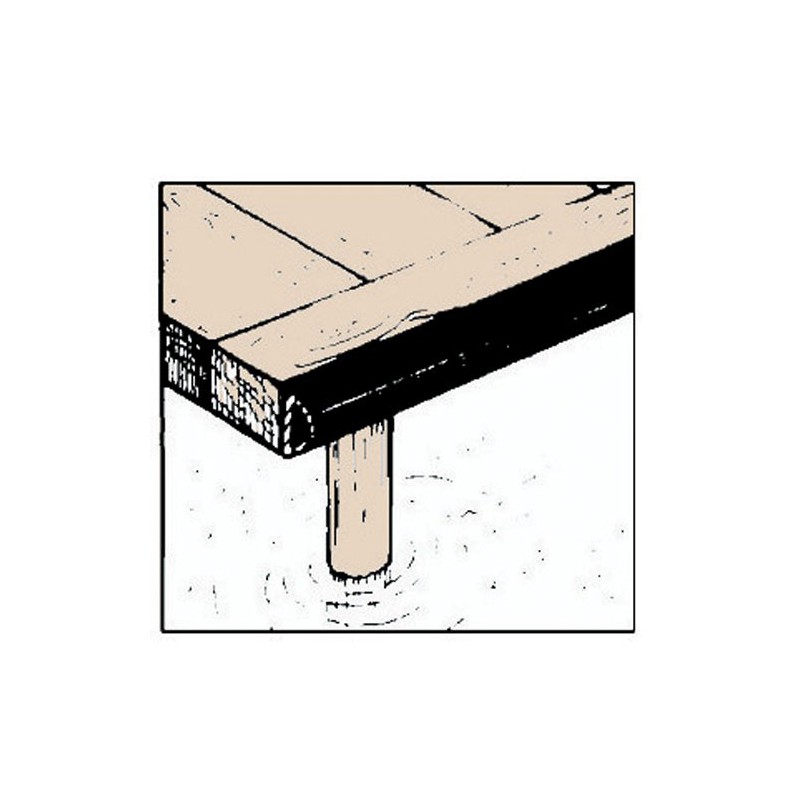 Profilé PVC noir 70x70mm  