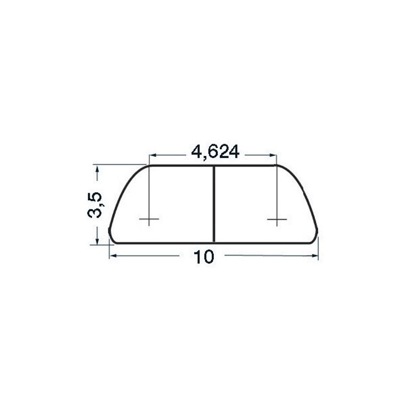 Profilé demi-rond inox 