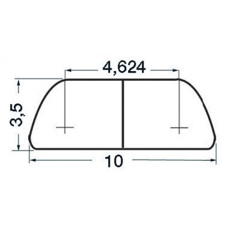 Profilé demi-rond inox 