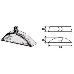 Paire d'anodes pour hélice pliable