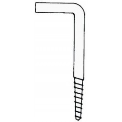 Crochet droit à vis 