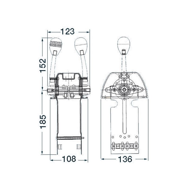 Boîtier de commande bi-levier 