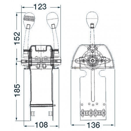 Boîtier de commande bi-levier 