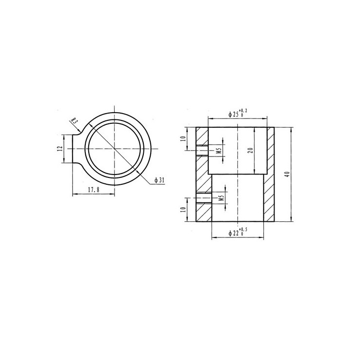 Raccord pour tubes capotes