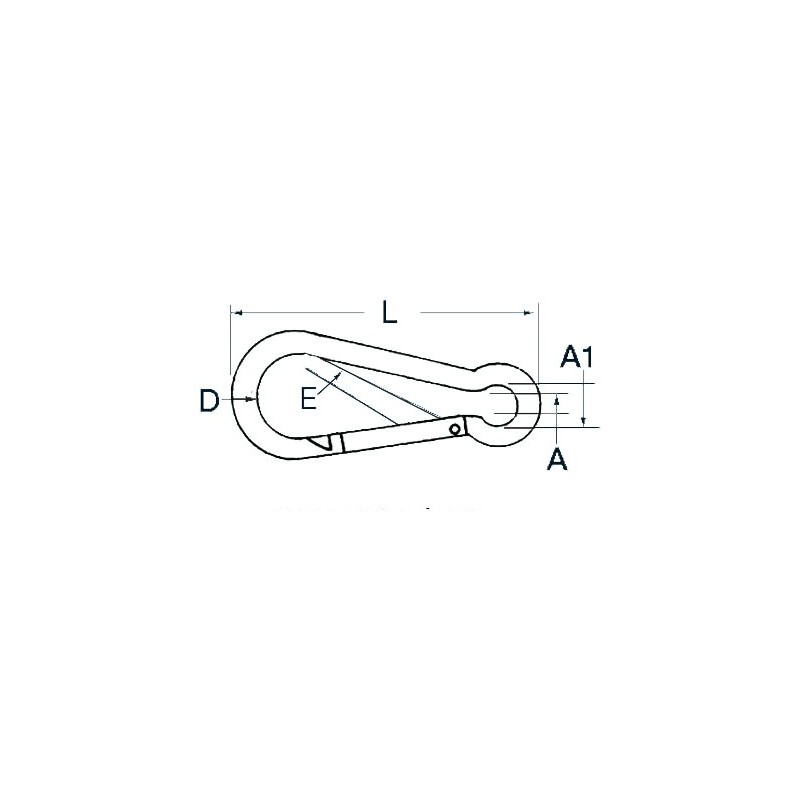 Mousqueton inox sans oeil