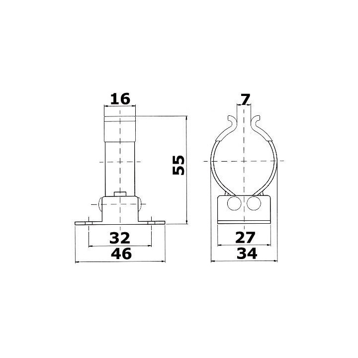 Clip inox pour tubes
