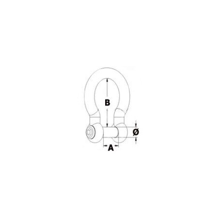 Manille lyre inox 6 pans