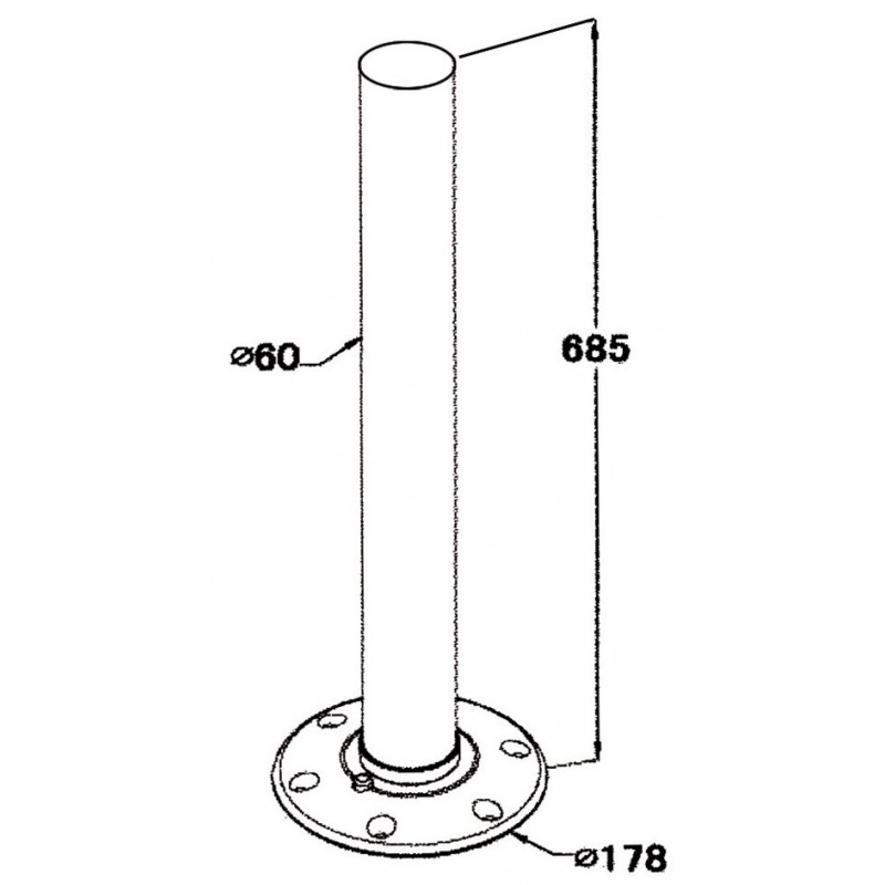 Pied de table en alliage léger 48.417.60