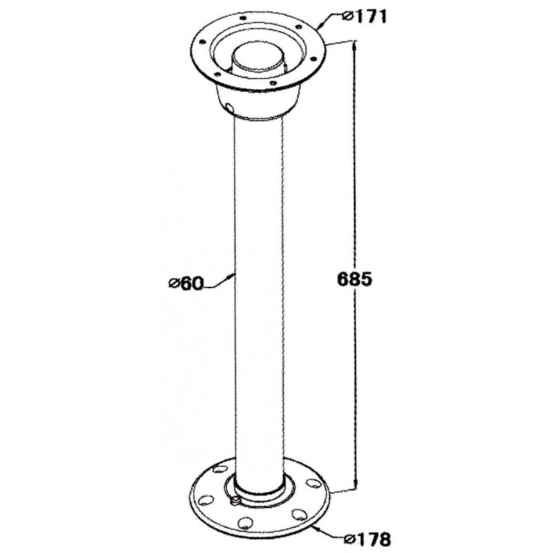 Pied de table en alliage léger 48.417.64