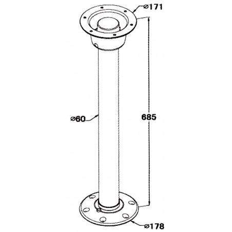 Pied de table en alliage léger 48.417.64