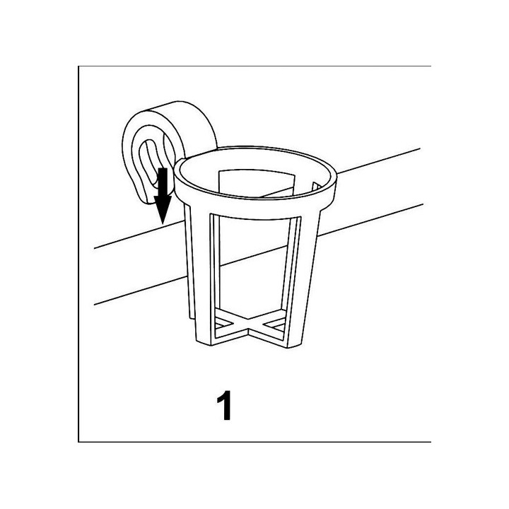 Kit 3 porte-verres à clipser  