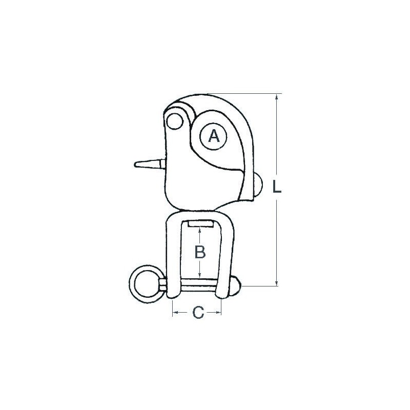 Mousqueton de spi inox 