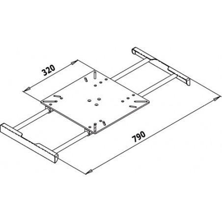 Coulisseaux pour tables à rallonge