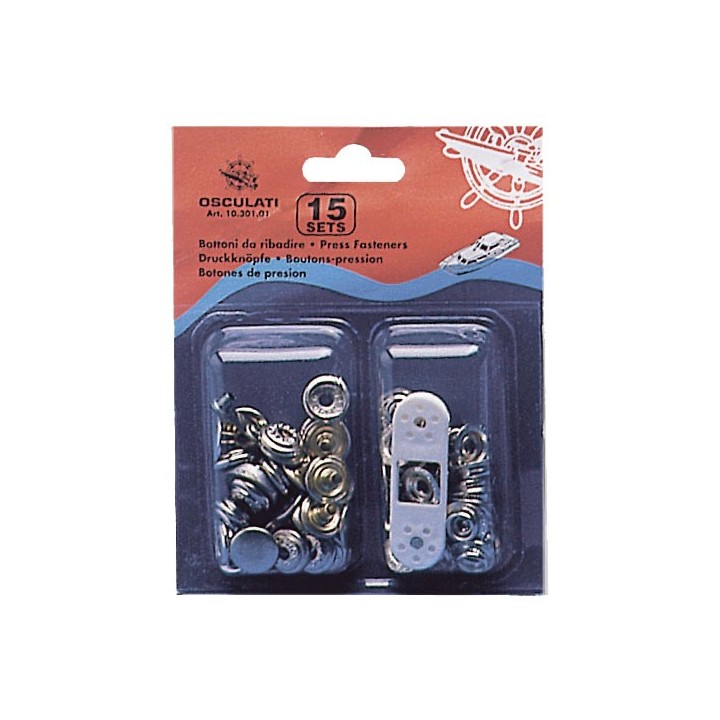 Boutons en laiton chromé