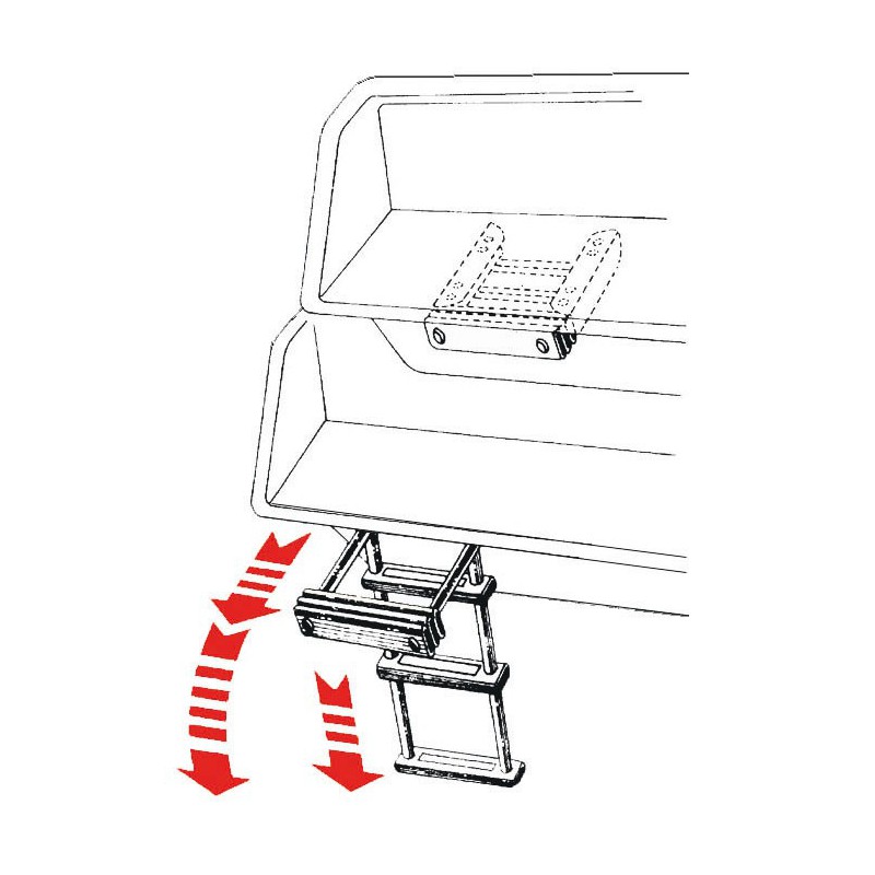 Echelle inox escamotable 