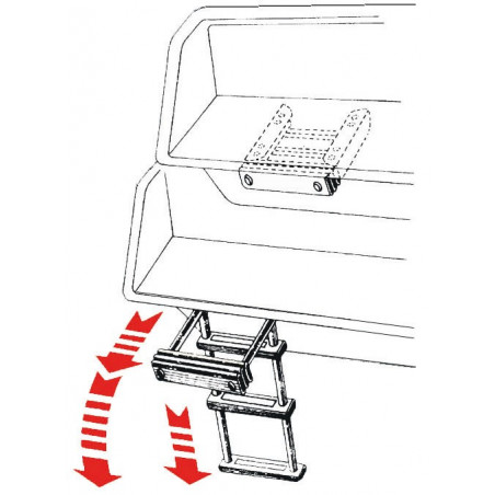 Echelle inox escamotable 