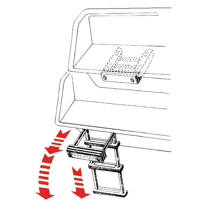 Echelle inox escamotable 