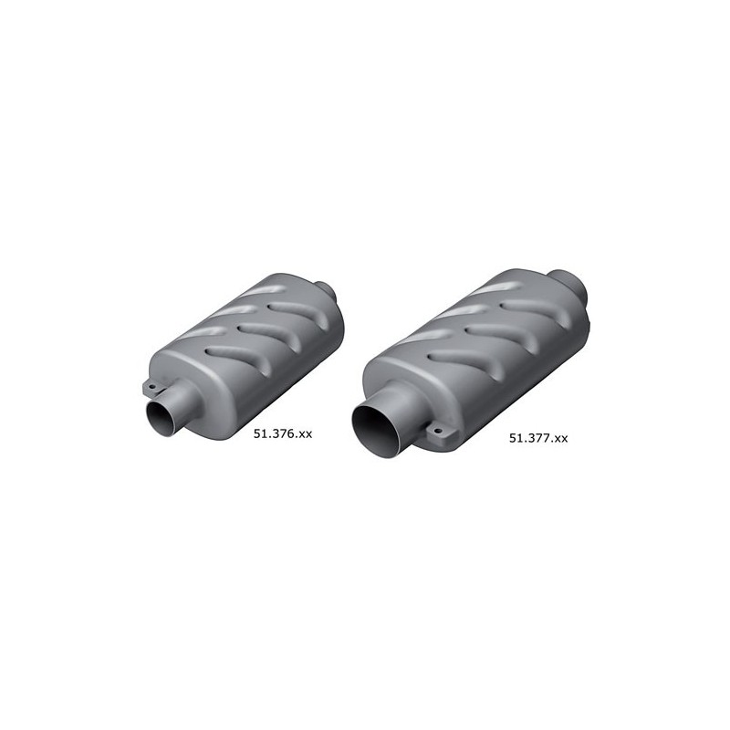 Pot d'échappement horizontal