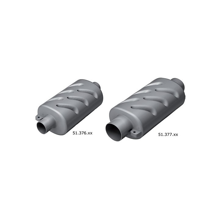 Pot d'échappement horizontal