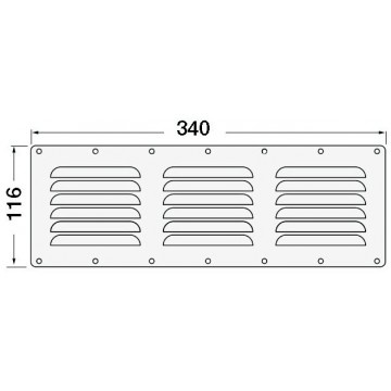 Grilles d'aération rectangulaires