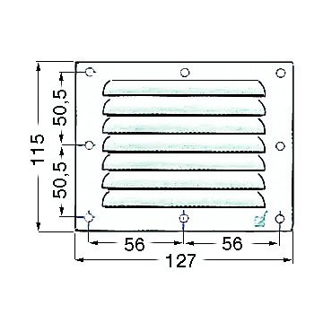 Grilles d'aération rectangulaires 