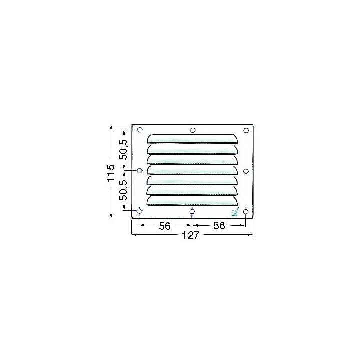 Grilles d'aération rectangulaires 53.021.01
