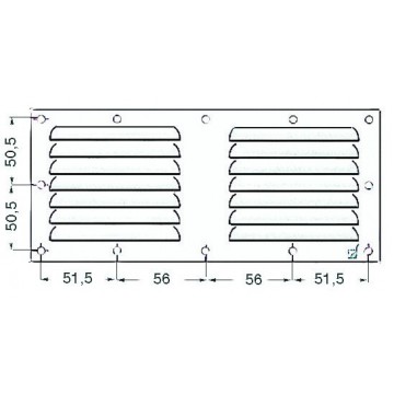 Grilles d'aération rectangulaires