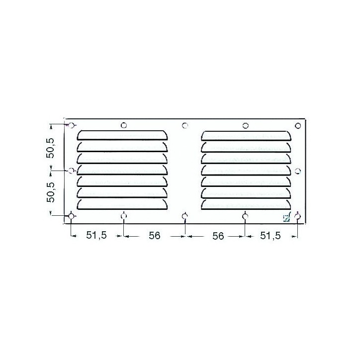 Grilles d'aération rectangulaires 53.021.03/09