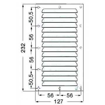 Grilles d'aération rectangulaires 