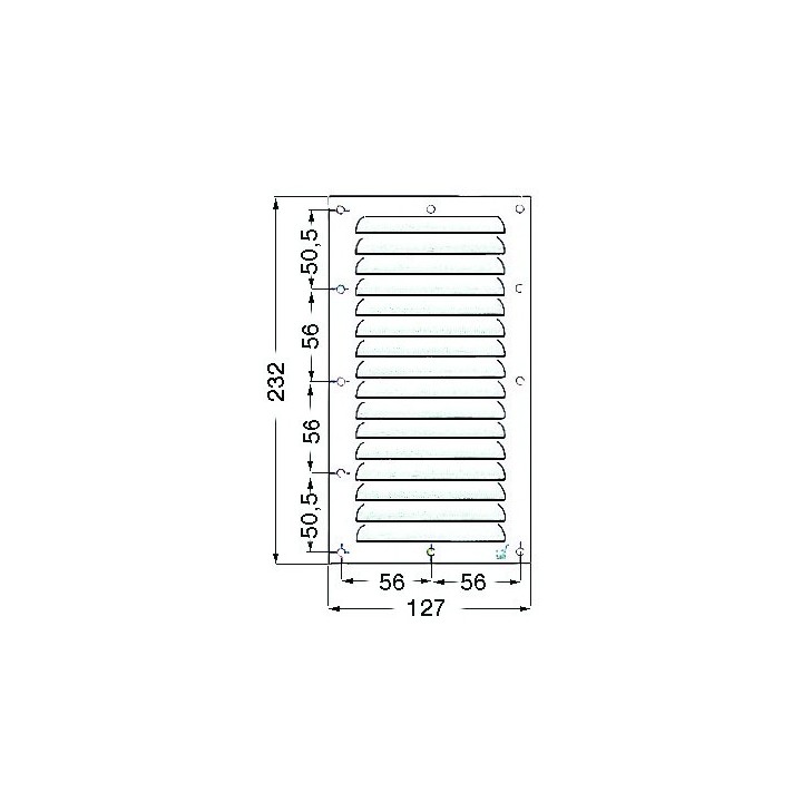 Grilles d'aération rectangulaires 53.021.04/10
