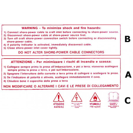 Autocollant de prévention 