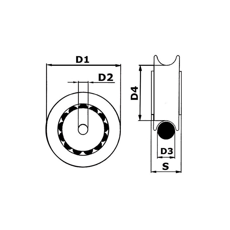 Poulies nylon - billes delrin