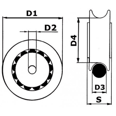 Poulies nylon - billes delrin